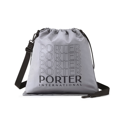 [加價購] PORTER INTERNATIONAL - 兩用收納斜肩包 - 灰