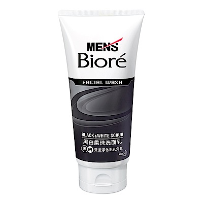 MENS Biore 男性專用黑白柔珠洗面乳 (100g)