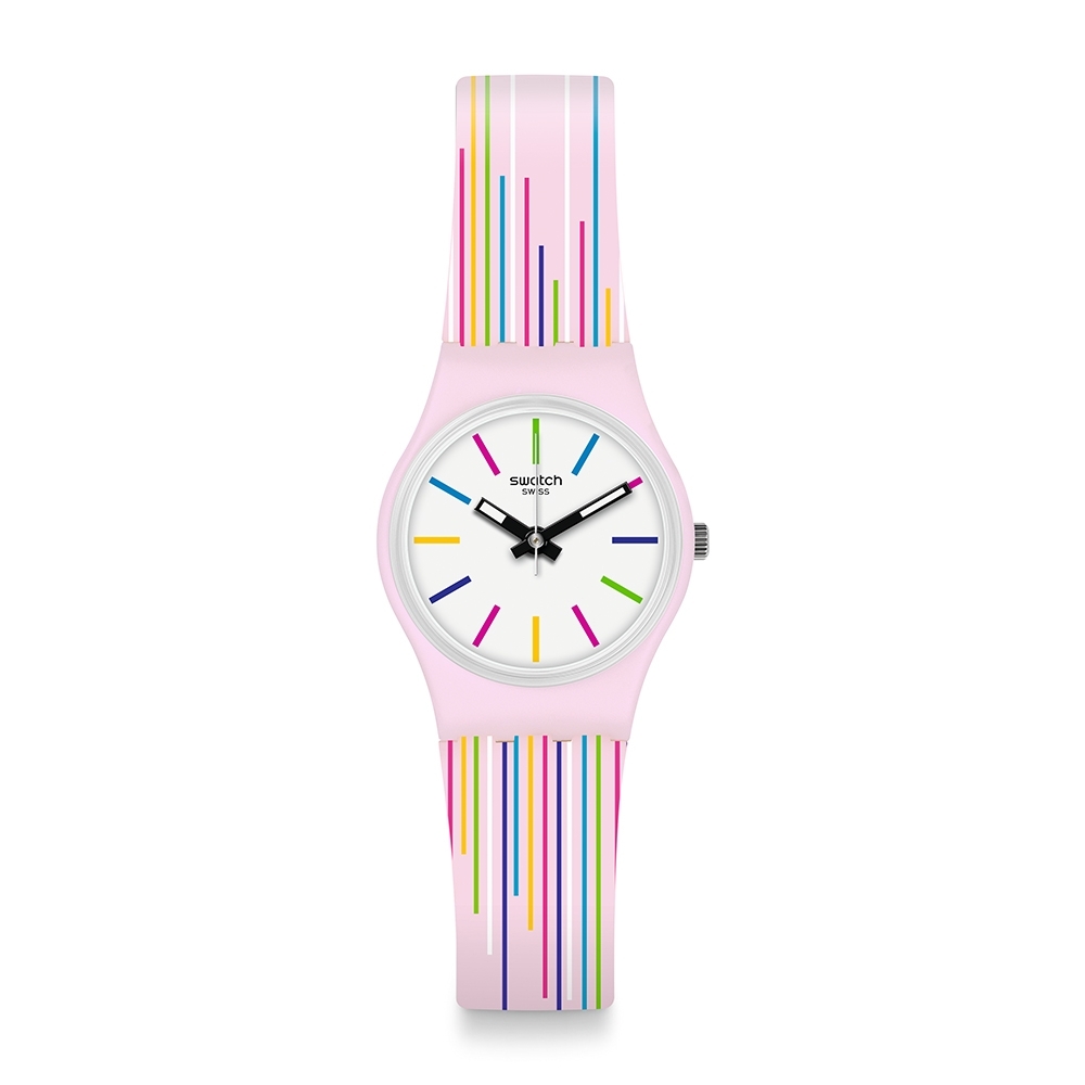 Swatch I love your folk系列手錶 GUIMAUVE 粉彩紋路