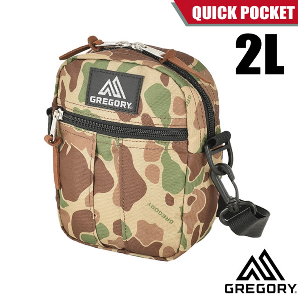 GREGORY QUICK POCKET 2L 超輕可調式斜背包(可拆卸肩帶.可當手提包或腰包)_岩紋迷彩