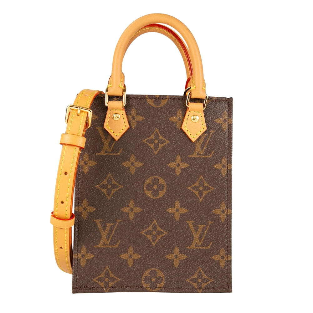 Louis Vuitton M81295 PETIT SAC PLAT斜背手機包(棕色)