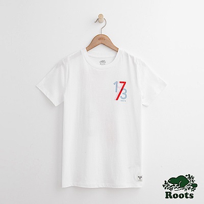 Roots女裝-1973LOGO短袖T恤-白