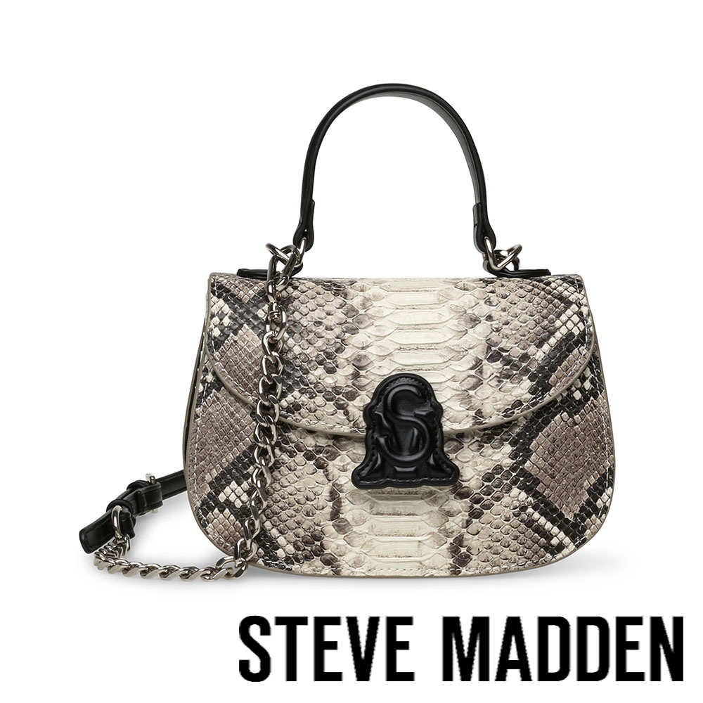 STEVE MADDEN-BCOLLIE 質感素面手提斜背包-黑杏色