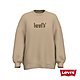 Levis 女款 重磅大學Tee / 迷你復古海報體Logo / 寬鬆落肩版型 / 390GSM厚棉 小麥色 product thumbnail 1