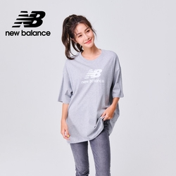 [New Balance]圓領親膚寬鬆短袖上衣_女性_灰色_WT3151