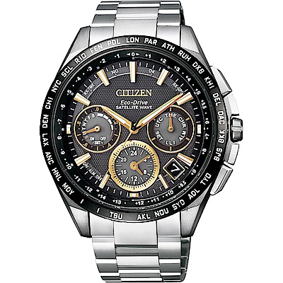 CITIZEN 星辰 光動能鈦GPS衛星對時錶 送禮推薦-黑x銀/43mm CC9015-54F