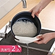 【荷生活】廚房多功能可瀝水洗米器 不傷手免沾水洗米勺-2入組 product thumbnail 1