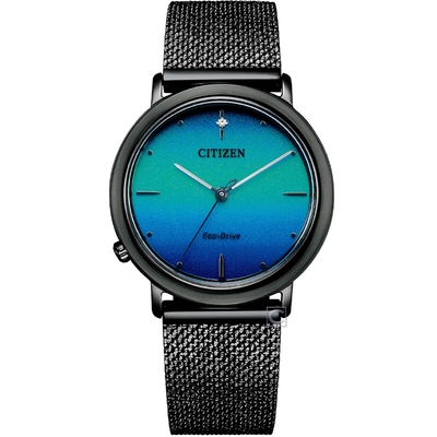 CITIZEN 星辰 L系列 朧月光動能米蘭帶女錶(EM1005-42L)藍34mm