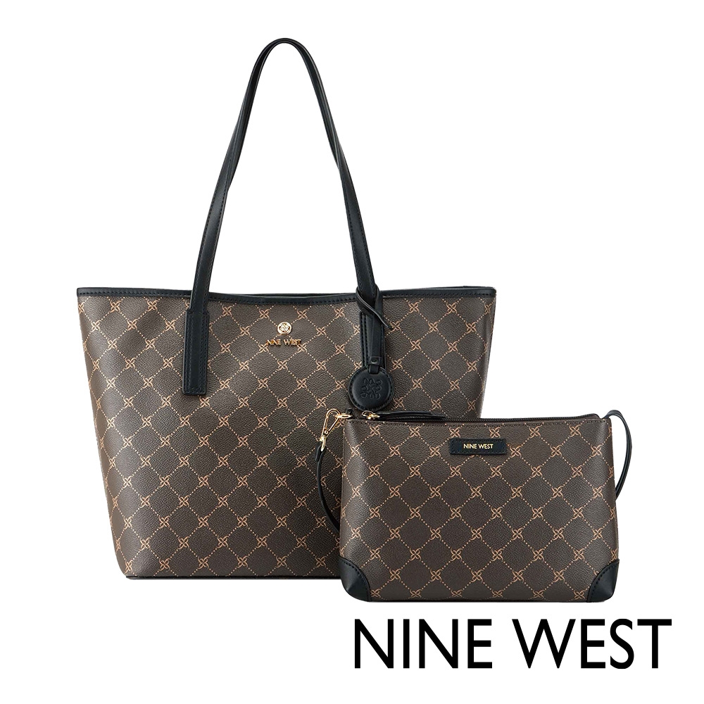 NINE WEST DELAINE 兩用子母包-LOGO咖啡(127323)