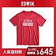 EDWIN 人氣復刻 斜紋經典LOGO短袖T恤-男-紅色 product thumbnail 1