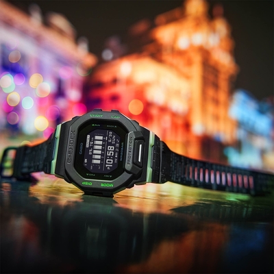 CASIO 卡西歐 G-SHOCK 夜光迷彩 城市夜景系列藍芽手錶 迎春好禮 GBD-200LM-1