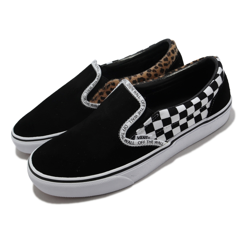 Vans 休閒鞋 V98CF A and C Slip On 男女鞋 套入式 懶人鞋 內外側不同 棋盤格 豹紋 黑 白 6124240001