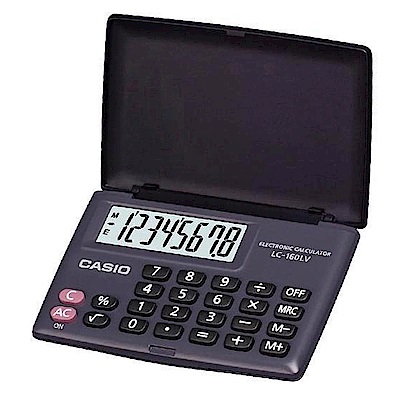 CASIO 8位數專業國家型考試計算機(LC-160LV-BK)黑