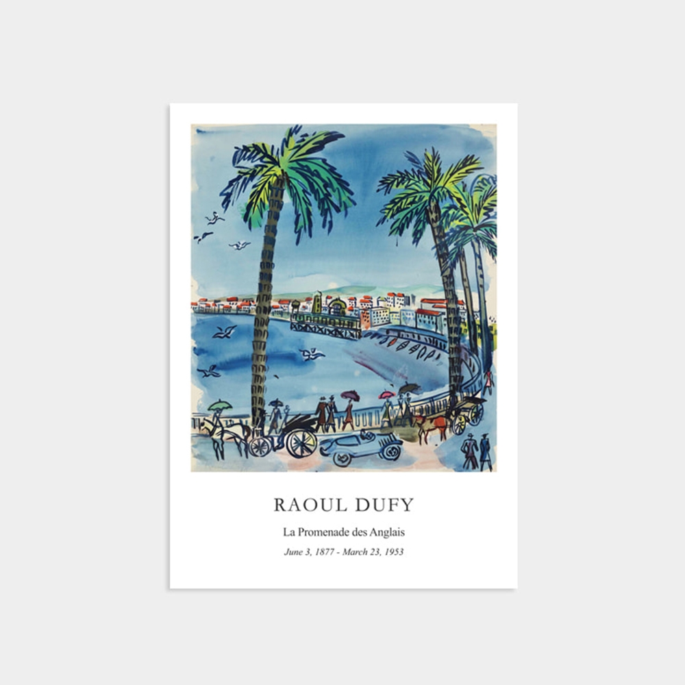 Raoul Dufy 尼斯的步道藝術掛畫(不含框)/拉烏爾·杜菲/裝飾畫/韓國進口/完美主義-29.7x42cm