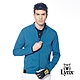 【Lynx Golf】korea男款格子紋路拉鍊口袋下擺設計長袖外套-藍綠色 product thumbnail 2