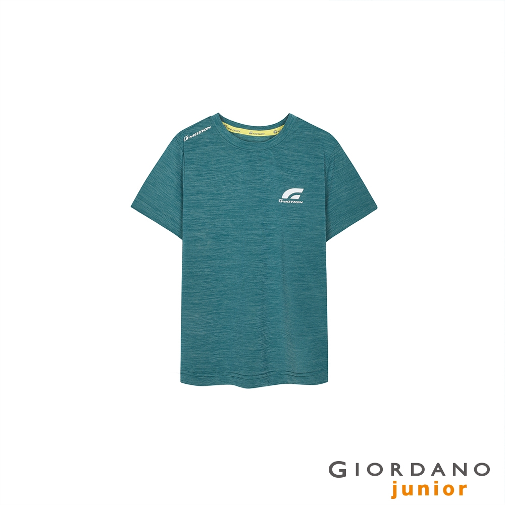 GIORDANO 童裝G-MOTION超輕量涼感短袖 - 65 仿段彩冰綠