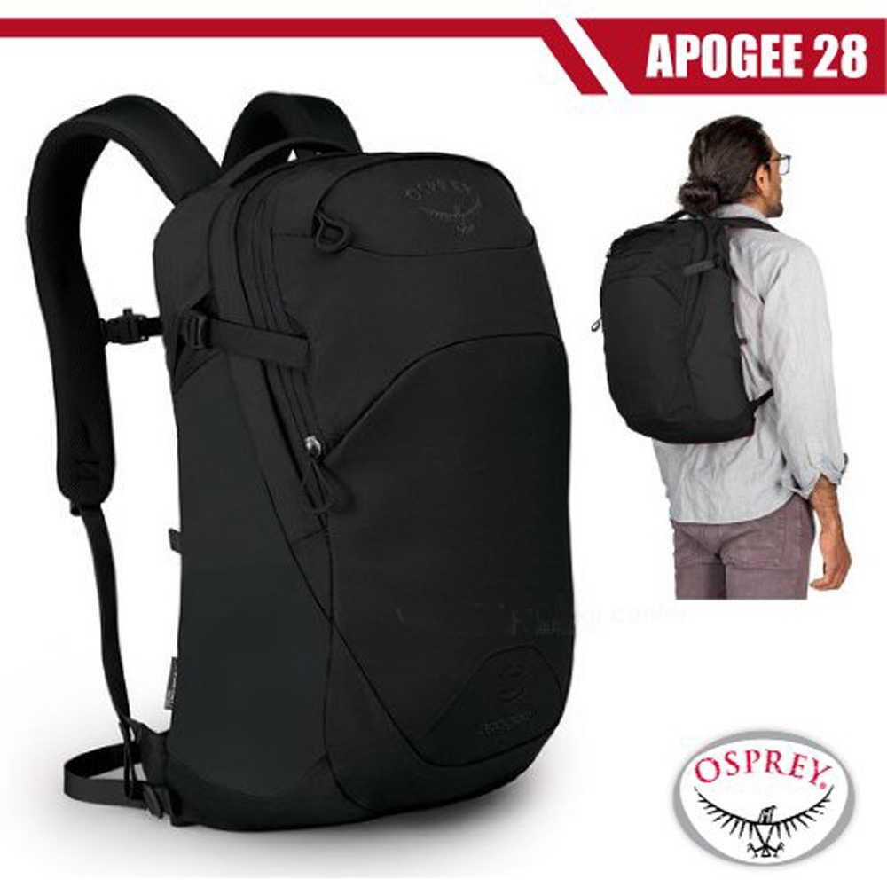 OSPREY 新款 Apogee 28L 超輕多功能城市休閒筆電背包_黑 R