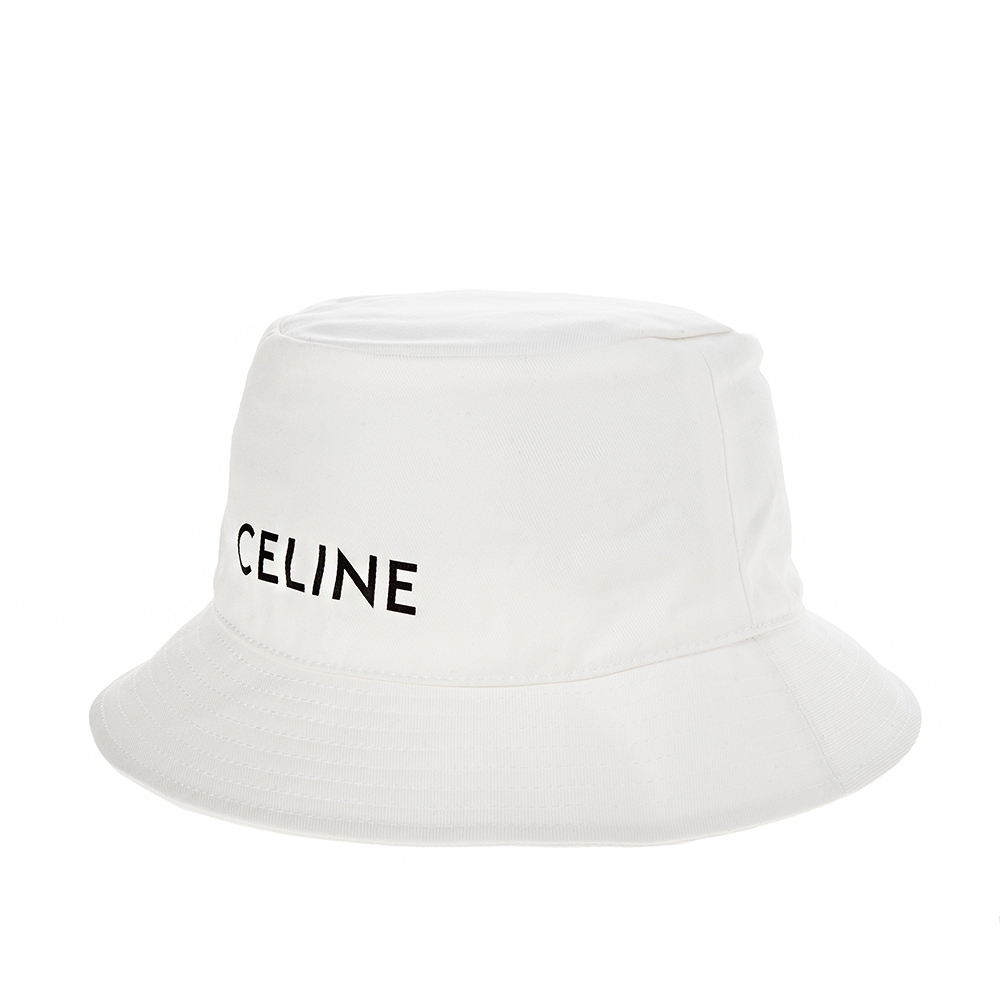 CELINE 新款CELINE棉質GABARDINE混紡漁夫帽(白色) | 精品服飾/鞋子