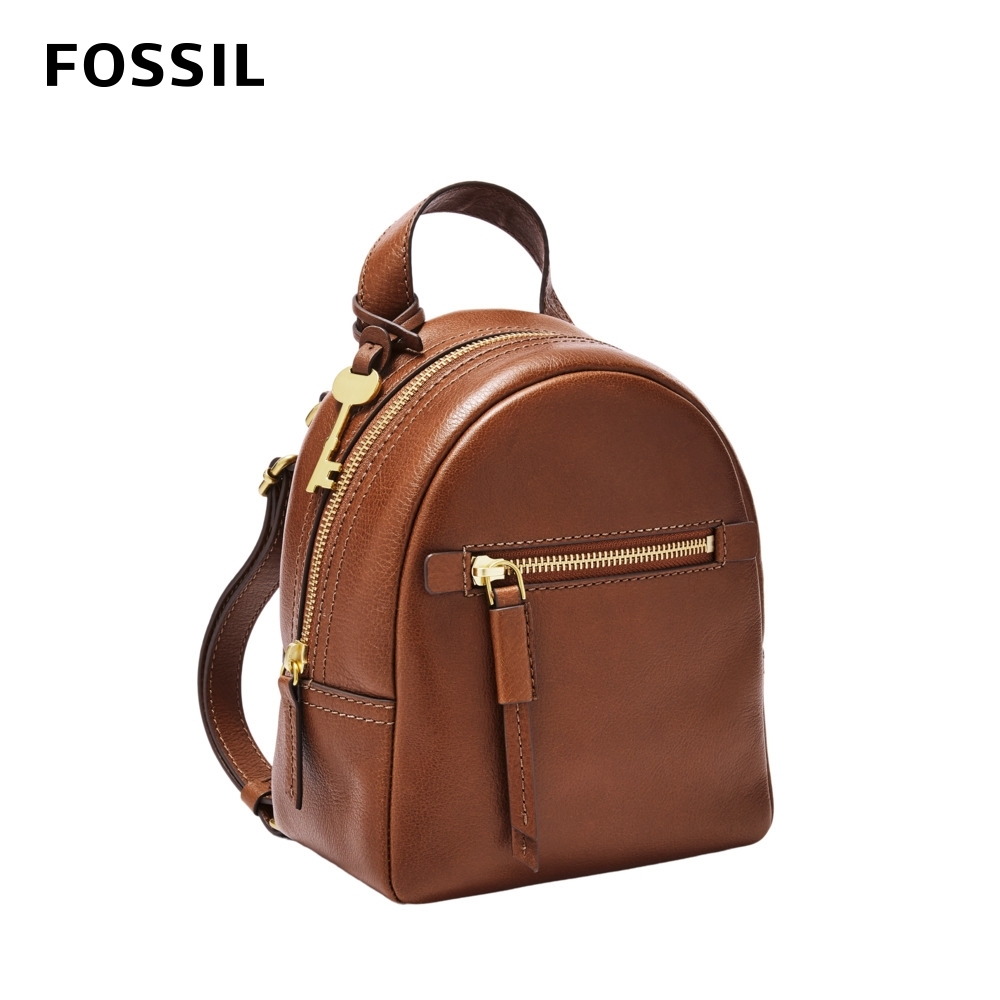 FOSSIL MEGAN 真皮超迷你後背包-咖啡色 ZB7916200