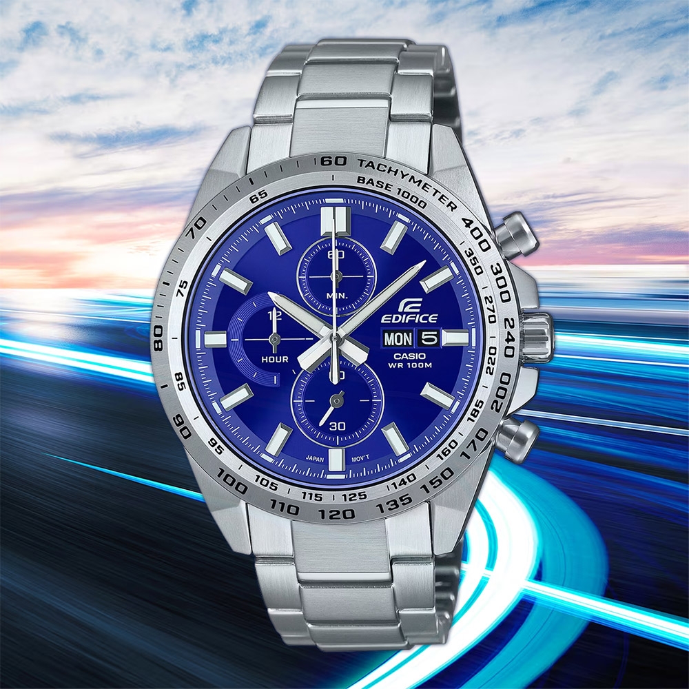 CASIO 卡西歐 EDIFICE 經典運動計時手錶 送禮推薦 EFR-574D-2A