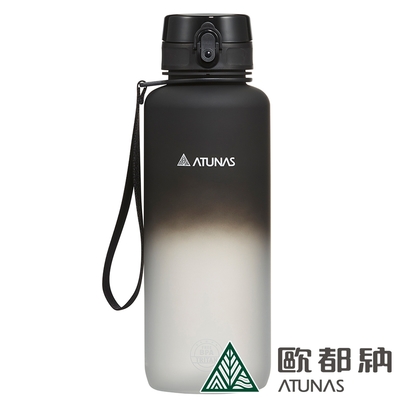 【ATUNAS 歐都納】Tritan漸層炫彩運動水壺1500ml A1KTEE06N黑韵白/彈蓋式/大容量