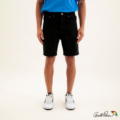 Arnold Palmer -男裝-彈性斜紋休閒五袋短褲-黑色