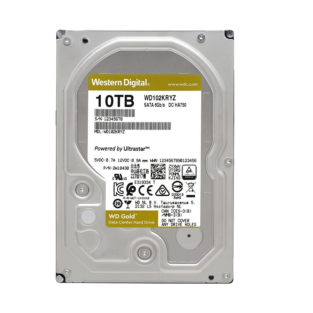 WD 金標 10TB 3.5吋企業級硬碟 WD102KRYZ