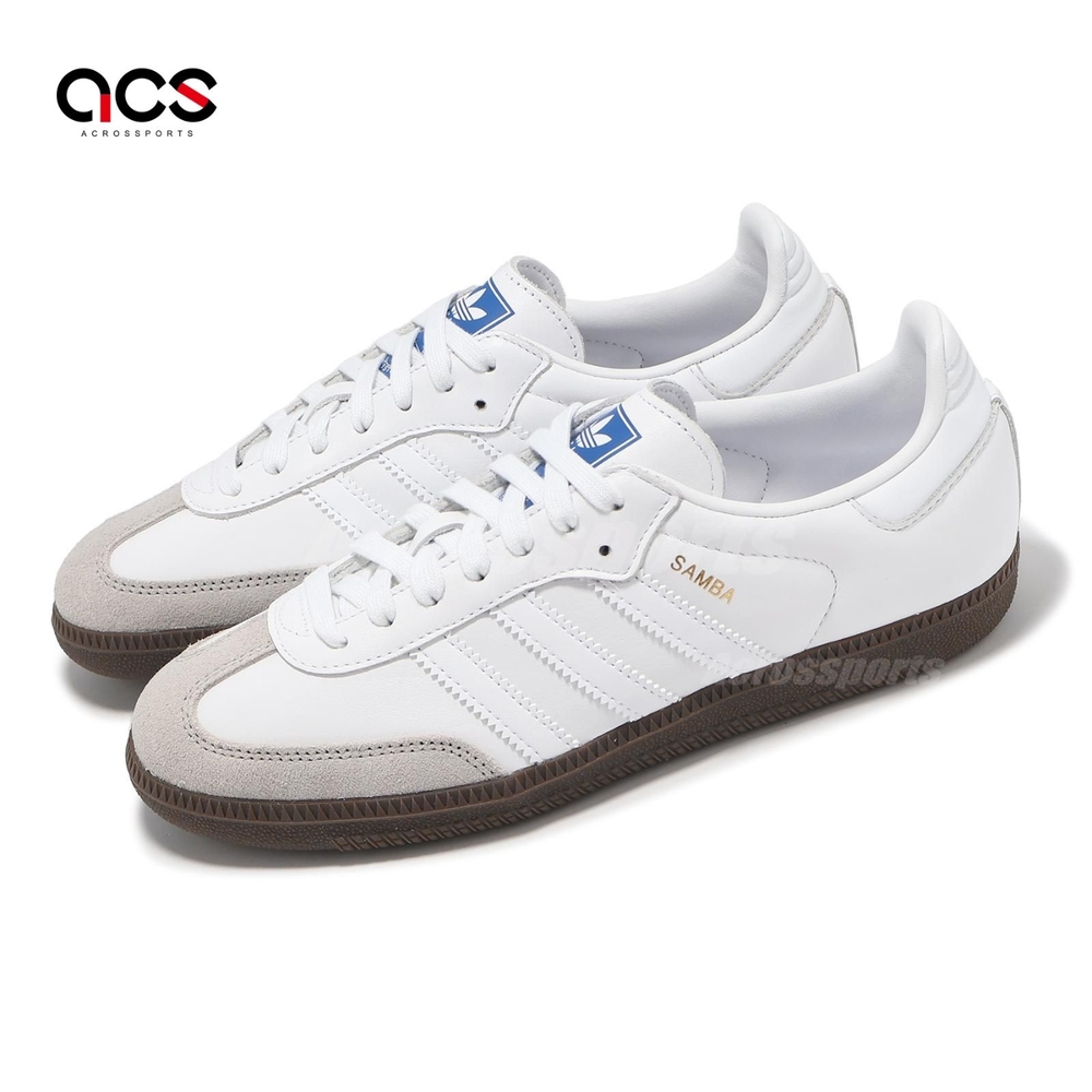 adidas 休閒鞋 Samba OG 男鞋 女鞋 白 皮革 麂皮 德訓鞋 情侶鞋 愛迪達 IE3439