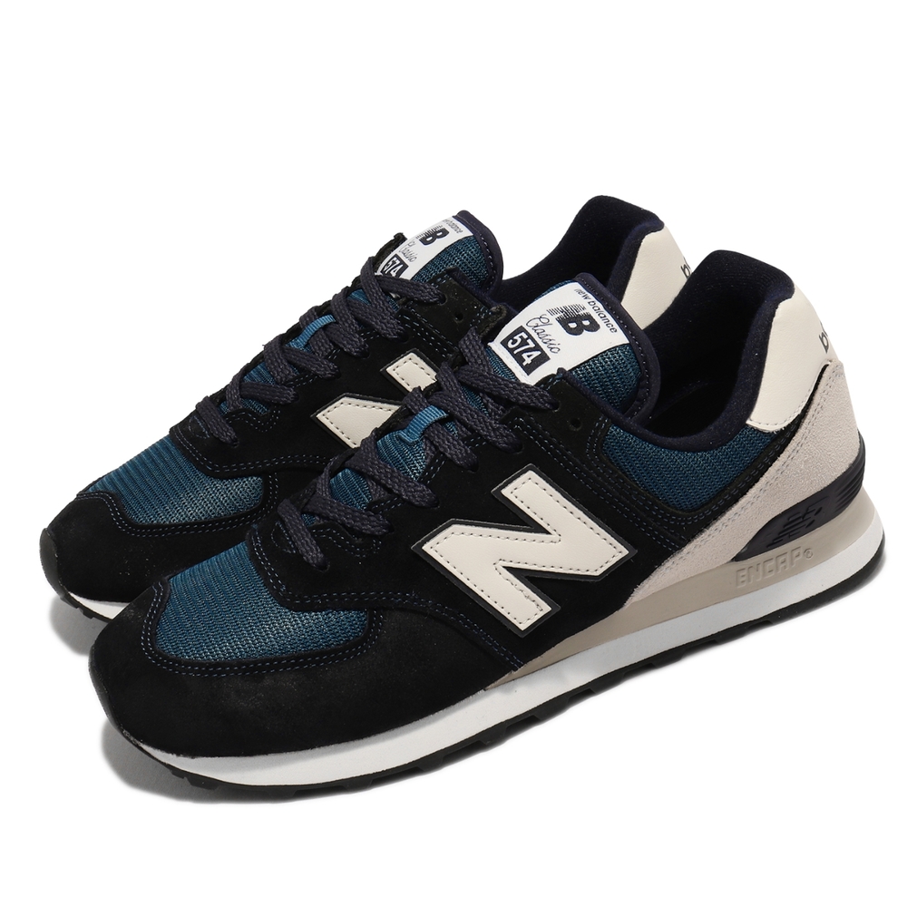 New Balance 休閒鞋 574 復古 基本款 男女鞋 紐巴倫 N字鞋 麂皮 穿搭 情侶鞋 藍 淺褐 ML574BD2-D