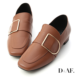 D+AF早春新品！金屬方釦樂福鞋