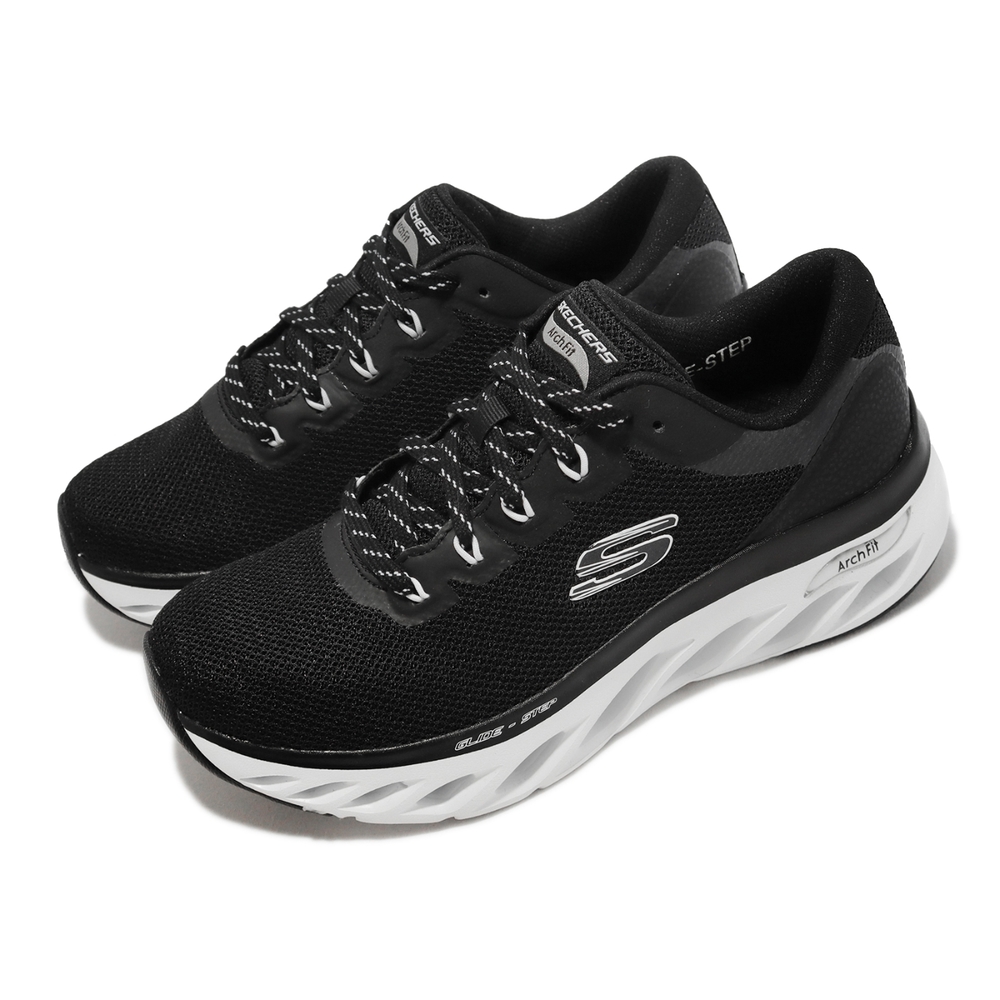 Skechers 慢跑鞋 Arch Fit Glide Step 女鞋 黑 白 路跑 健走 運動鞋 149871BKW