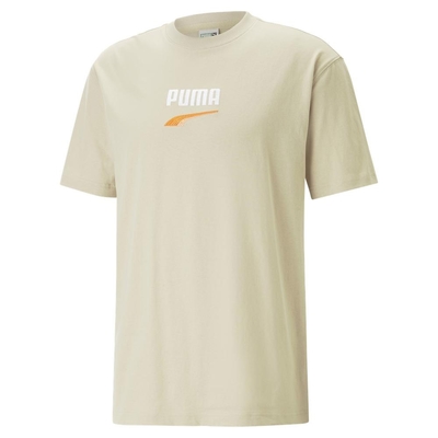 PUMA 流行系列Downtown Logo 男短袖上衣-米-53824888