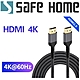 (二入)SAFEHOME 4K 高清 HDMI 線 2.0版 連接延長線 編織 HDMI線 2米長 CH0204 product thumbnail 1