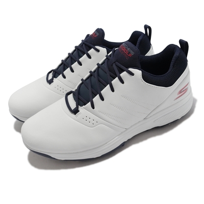 Skechers 高爾夫球鞋 Go Golf Torque-Pro 男鞋 防水 高回彈 瑜珈鞋墊 避震 緩衝 白 藍 214002-WNV