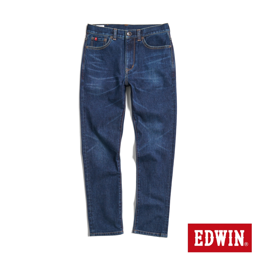 EDWIN RED LABEL 365 溫控丹寧窄管直筒牛仔褲-男-原藍磨