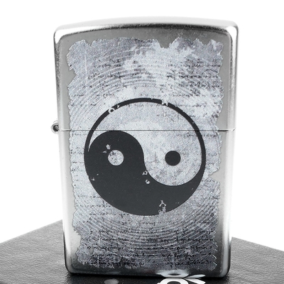 ZIPPO 美系~Yin Yang-陰陽太極圖案設計打火機