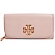 TORY BURCH BRITTEN 金屬立體大LOGO全皮革翻蓋長夾-粉膚色 product thumbnail 1