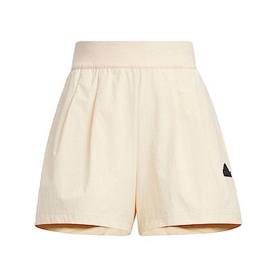 Adidas Tech WV Shorts IM8829 女 短褲 運動 休閒 尼龍 寬鬆 日常 舒適 米黃