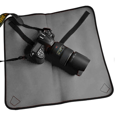 兩用相機包裹布 相機保護布百折布 相機布內膽布50x50cm(黑/灰;彈性潛水布;防撞防水布)