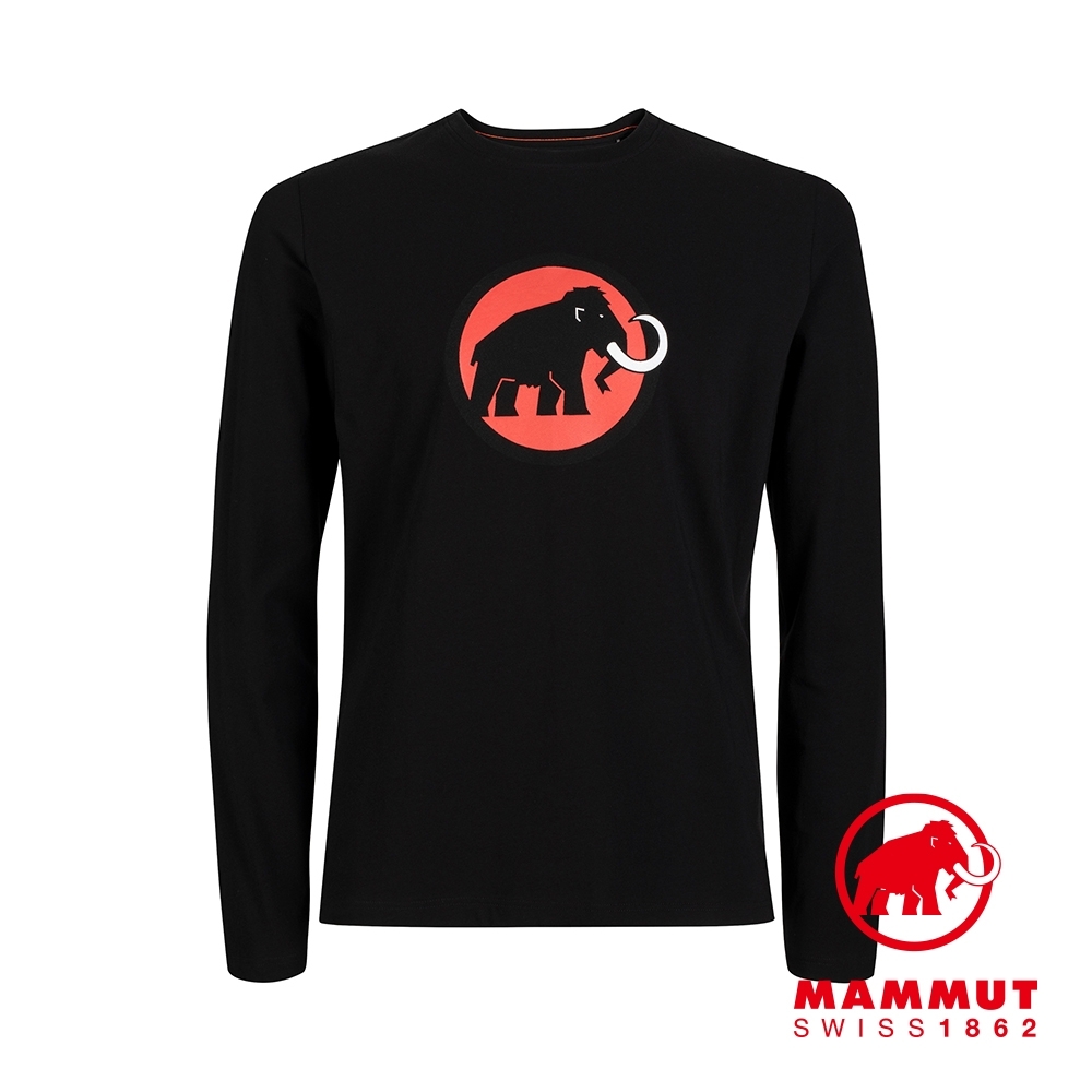 【Mammut 長毛象】Mammut Logo LS Men 機能長袖T 黑色 男款 #1016-00870