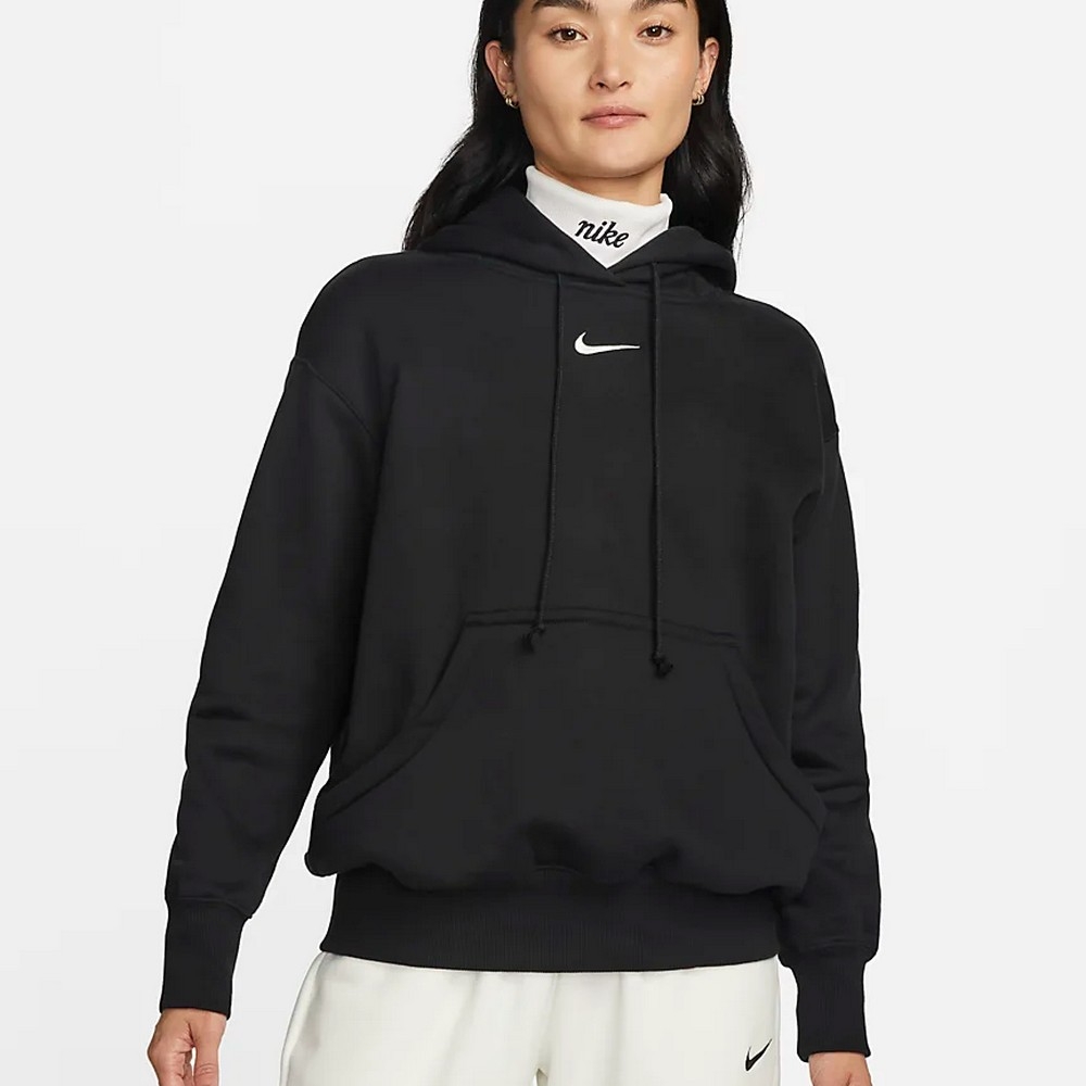 NIKE AS W NSW PHNX FLC OS PO HOODIE女休閒運動帽T-黑-DQ5861010