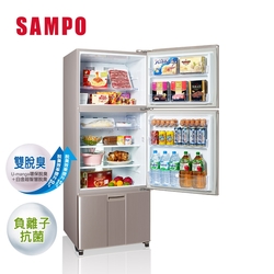 箱損福利品 SAMPO聲寶455公升一級能效變頻三門冰箱 SR