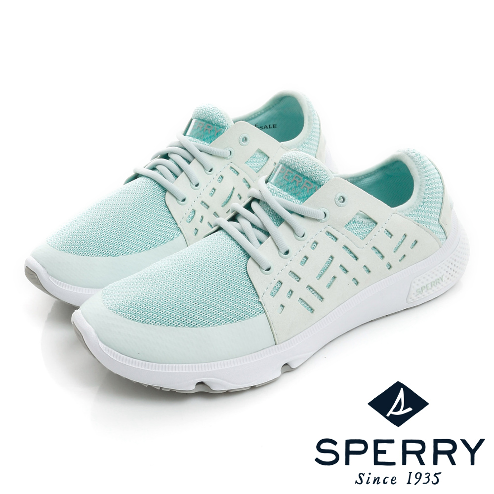 SPERRY 全新進化7SEAS幾何鏤空時尚休閒鞋(女款)-綠