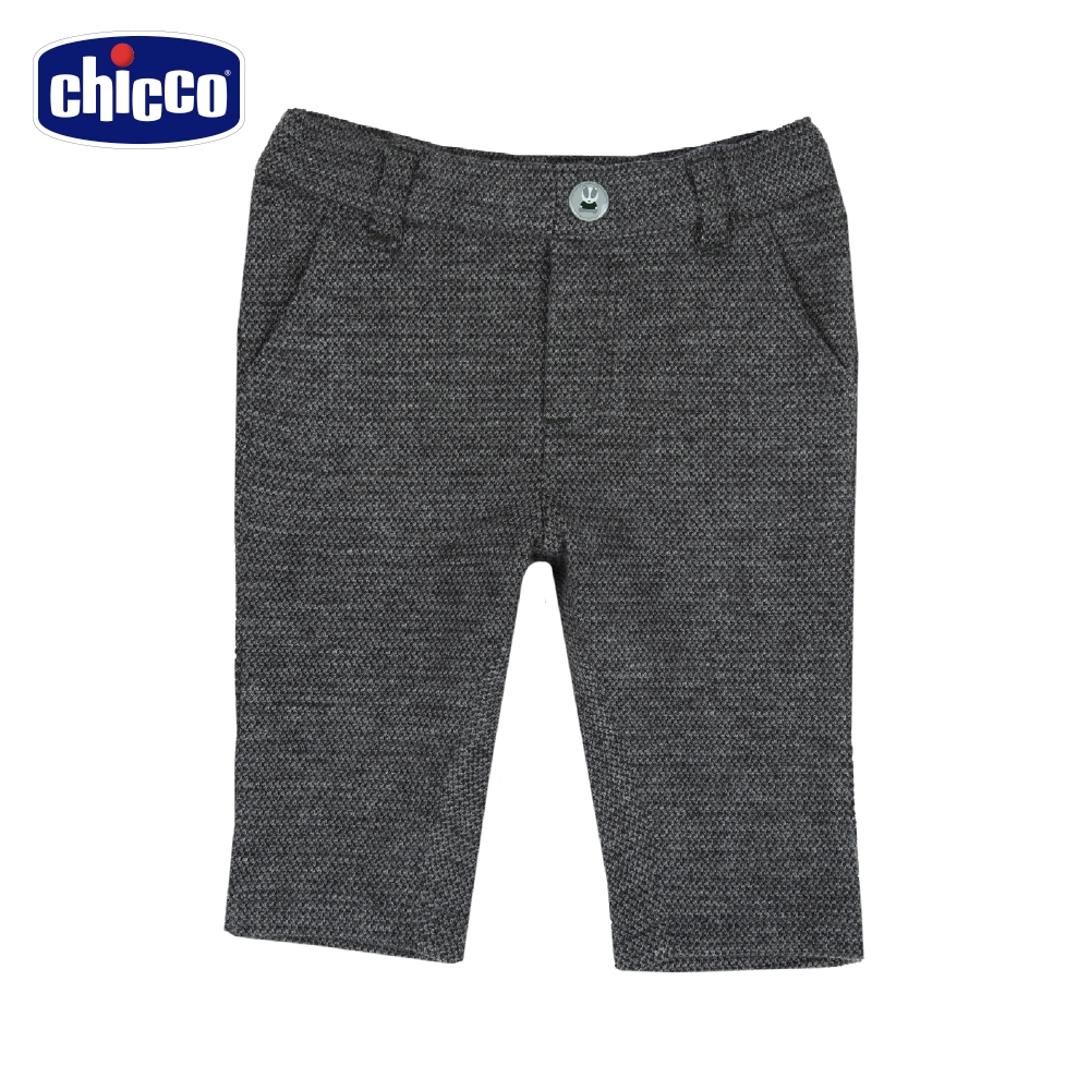 chicco-灰色雪季-提織彈性長褲