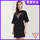 GUESS-女裝-純色虎斑LOGO連身裙-黑 原價2790 product thumbnail 1