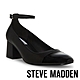 STEVE MADDEN-ELI 拼接繞踝粗跟瑪莉珍鞋-黑色 product thumbnail 1