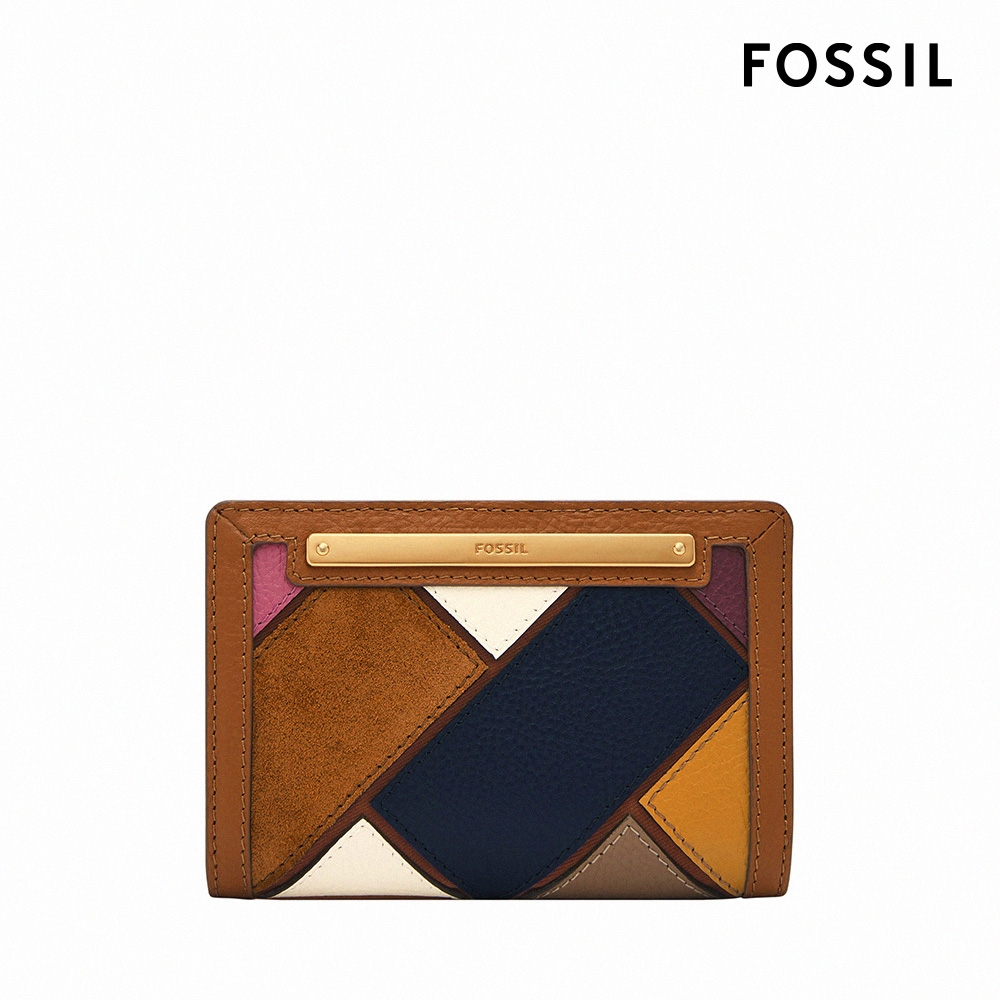 FOSSIL Liza 輕巧型真皮短夾-復古撞色 SL10041194