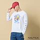 Nautica 男裝 海島風圖騰長袖T恤-白 product thumbnail 1