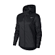 Nike 外套 ESS Running JKT 女款 運動休閒 連帽外套 防風 風衣外套 黑 銀 CU3218010 product thumbnail 1