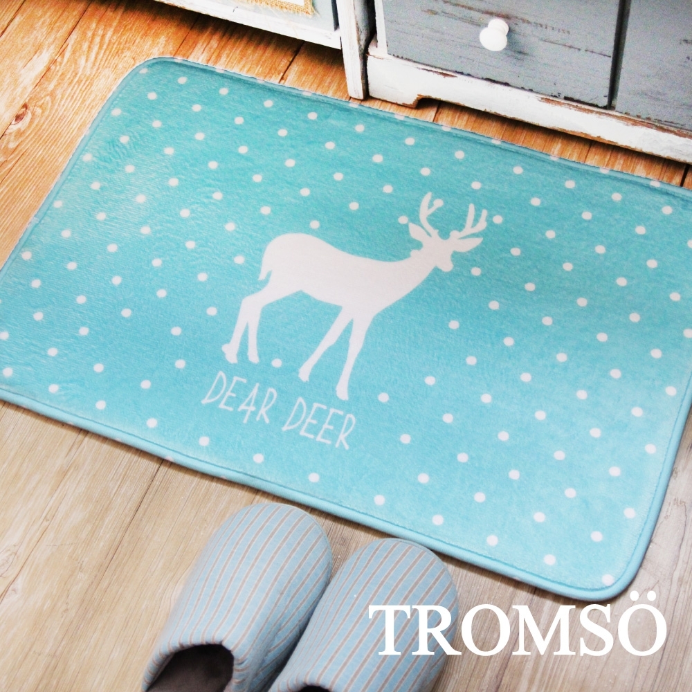 TROMSO簡單生活超柔軟地墊-M105綠點小鹿